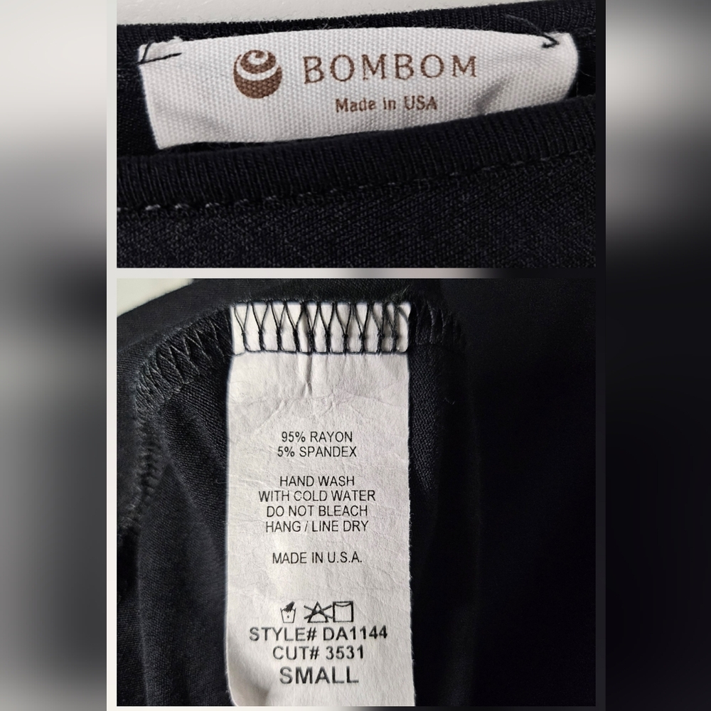 BomBom Women's Black Wide Leg Jumpsuit Size S Side Pockets Neutral Minimalist - Picture 7 of 12